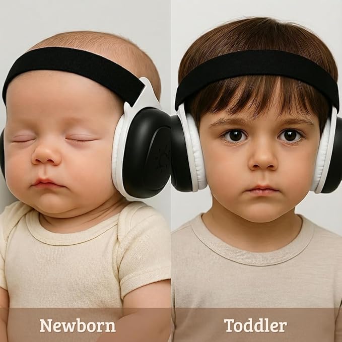 Baby Noise Cancelling Headphones – Infant & Toddler Ear Muffs 24 dB – Hearing Protection – Adjustable Newborn Ear Defenders.