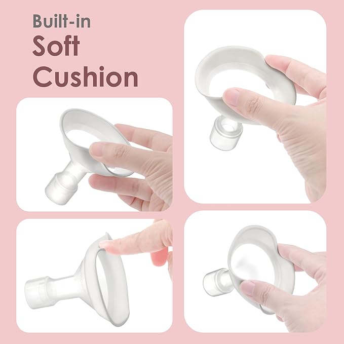 Maymom MyFit Comfy Series 15 mm Two-Piece Design Breastshield Compatible with Medela Breast Pump Parts; Replace Medela Shields; Fit MaxFlow Flex Connector; 2pc