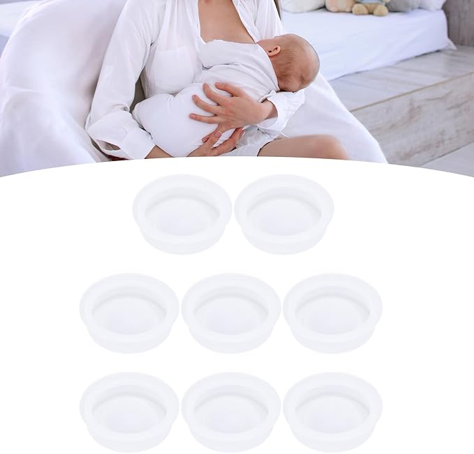 8pcs Breastfeeding Pump Replacement Silicone Membrane Diaphragm Part for V2 V1 with Cleaning Options, Safe Material for Mothers and Babies