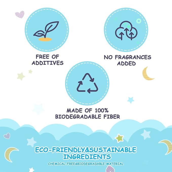 Orighty Baby Dry Wipes - Super Soft & Gentle Baby Washcloths, Use Wet or Dry, 100% Unscented Tissue for Babies Sensitive Skin, Ideal for Diaper Changes, Feeding, Nursing, Runny Nose & Drool, 600 Count