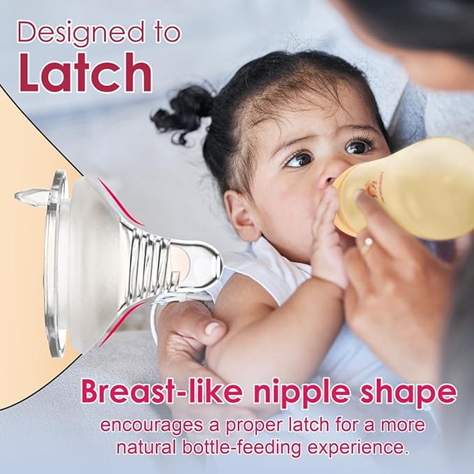 Nenesupply PPSU Baby Bottles Newborn Feeding Bottles Slow Flow Breastfeeding Bottle for Breastfed Babies Wide Mouth 11oz Anti Colic Level 2 Nipple for 1+ Month Infant Replace Spectra Bottle Pumping