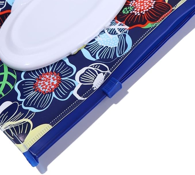 Blue Wet Wipe Dispenser,Portable Refillable Wipe Holder,Reusable Lightweight Wipes Container Case Travel Wet Wipe Pouch Products Diapering Wipes and Holders Wipes and Holders