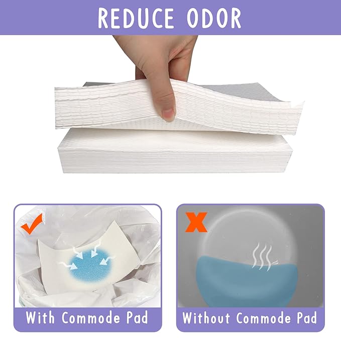 Disposable Potty Absorbent Pads for Kids Travel,Toilet Refill Pouch for Toddler Toilets Portable Fast-Acting Absorbent Fit All Baby Travel Potty Bags - 150 Pads