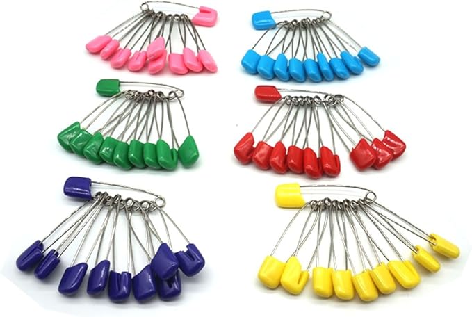 Baby Safety Pins Secure Clips for Fastening Baby Clothes Diaper Napkins 50pcs 60PCS 30PCS (Corlorful, 60 pcs)