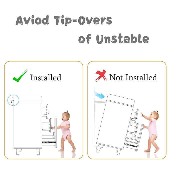 Baby Dresser with Changing Table Top, 4 Drawers Nursery Dresser with Removable Guard, Infant Diaper Changing Station Baby Cloth Organizer for Nursery and Kids Bedroom, Grey - 44.9" W