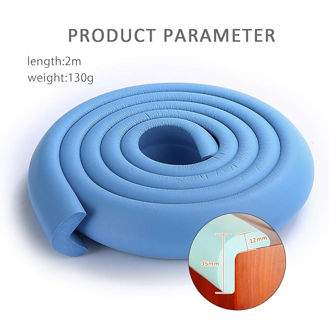 SONARIN Baby Safety Baby Edge & Corner Guards,2M/6.6ft Corner Protectors Furniture Table Edge Protectors L Shape with Strong Adhesive Tape,Colorful Child Protection(Blue)