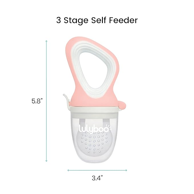 Lulyboo Infant to Toddler 3-Stage Self-Feeder Set Silicone Tips | BPA-Free, Ergonomic Handle, Safe Choking-Free Feeding for Baby and Toddler Ages 4-24 Months, Perfect for Soft Foods Independent Eating