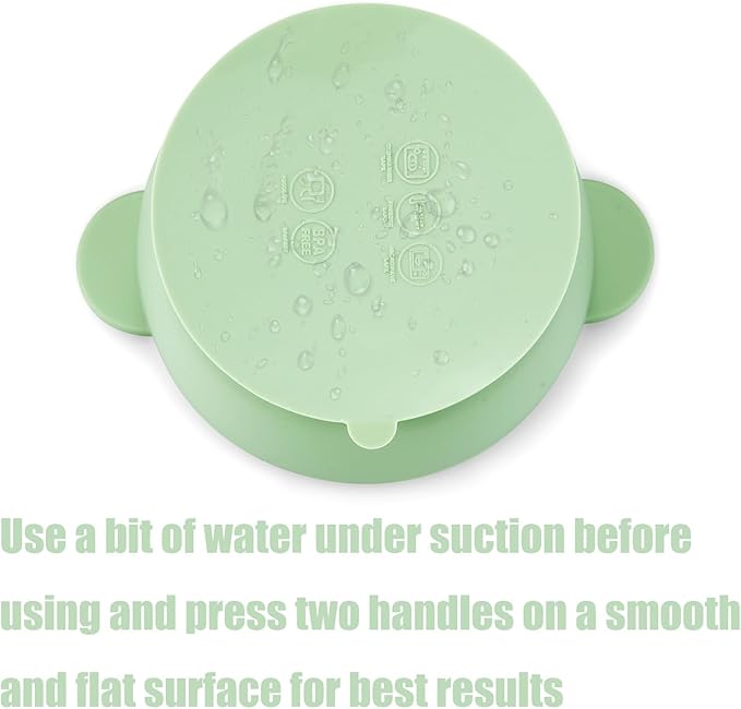 PandaEar 3 Pack Silicone Baby Bowls with Suction – Stay Put Silicone Bowls for Toddlers & Kids – Unbreakable First Stage Self Feeding Supplies – BPA-Free Infant Feeding Set (Blue/Green/Grey)