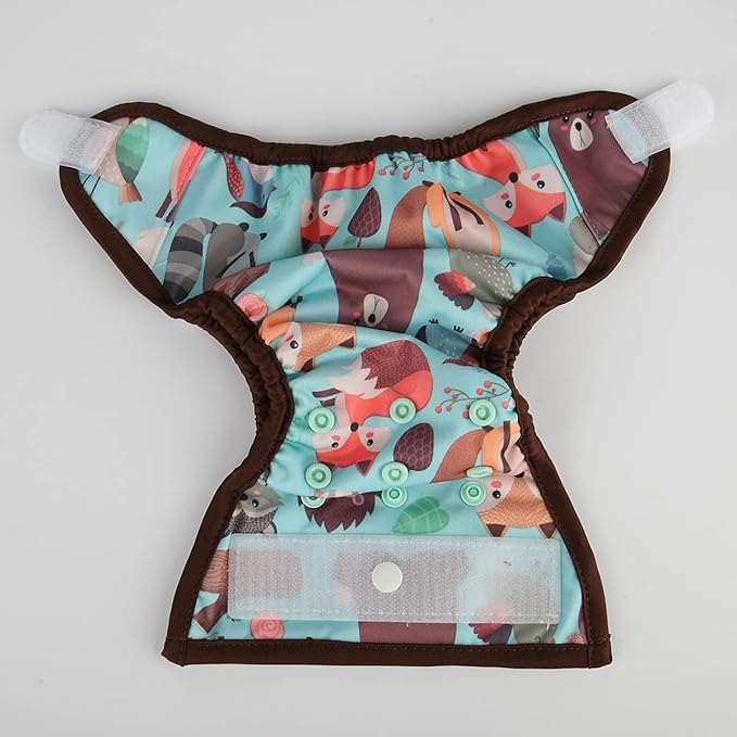 Newborn Diaper Cover with Snap and Washing Tab - PUL Material - 1 Count