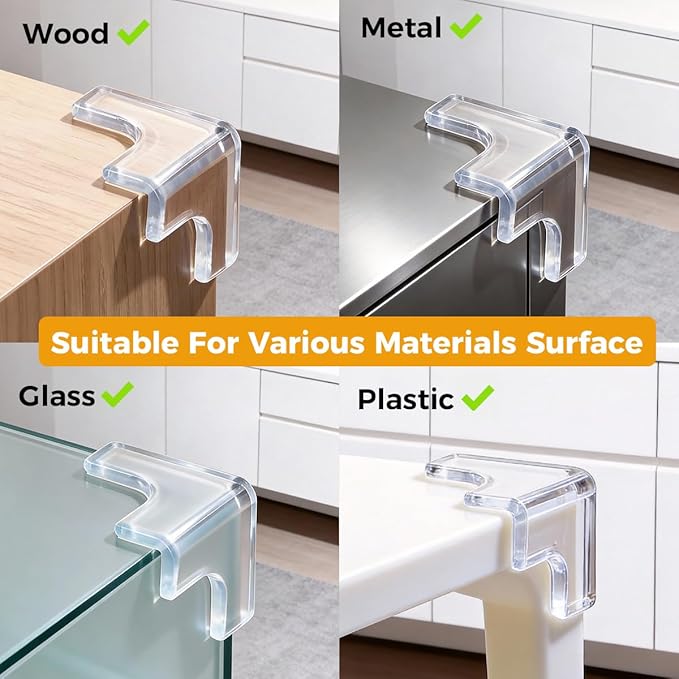 12 Pack Corner Protector for Baby, Corner Protectors Guards, Furniture Corner Guard & Edge Safety Bumpers, Baby Proof Bumper, Baby Safety Products for Furniture & Table Edges, Baby Proofing (T Shape)