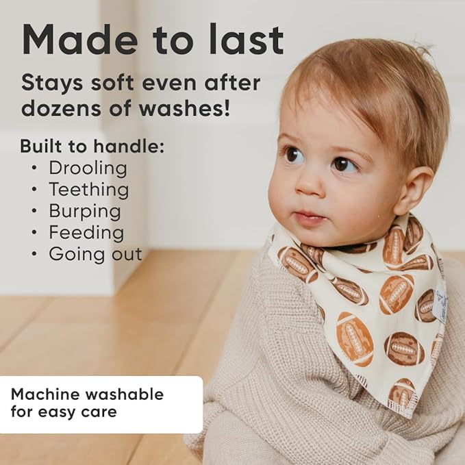 Copper Pearl Baby Bandana Bibs, 4 Pack