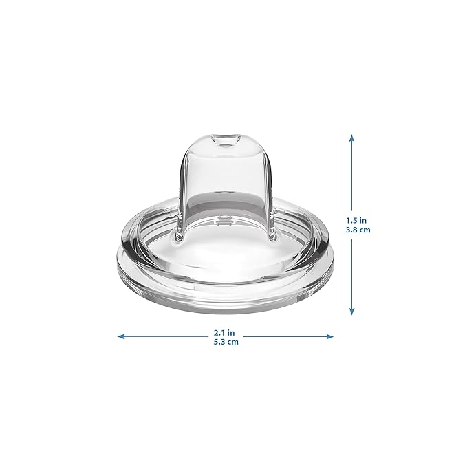 Dr. Brown's Options+ Wide-Neck Baby Bottle Silicone Sippy Spout, 6m+, 2-Pack