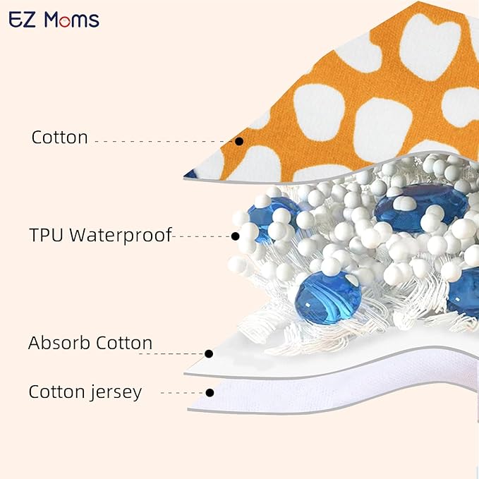 EZ Moms 4 Packs Toddler Potty Training Underwear for Boys and Girls Leakproof Soft Absorbent Kid Confident Toilet Training Pants 2T 100% Cotton Underwear Reusable Pee Pants with Potty Sticker Chart