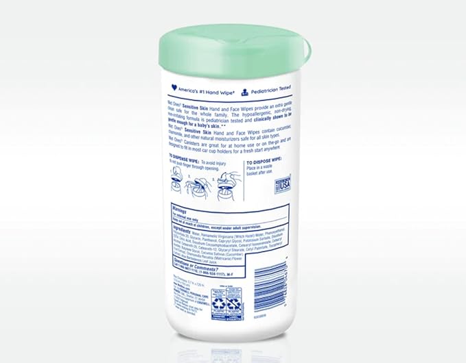 Wet Ones 40-Count Cucumber & Chamomile Sensitive Skin Cleaning Wipes (Value Pack of 12)