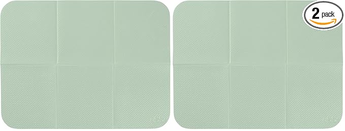 Ubbi On-the-Go Diaper Changing Baby Mat, Soft and Comfortable, Must Have for Newborns, Easy to Clean, Portable Folding Pad, Infant Traveling Accessories, Sage Green, 16" x 21" (Pack of 2)