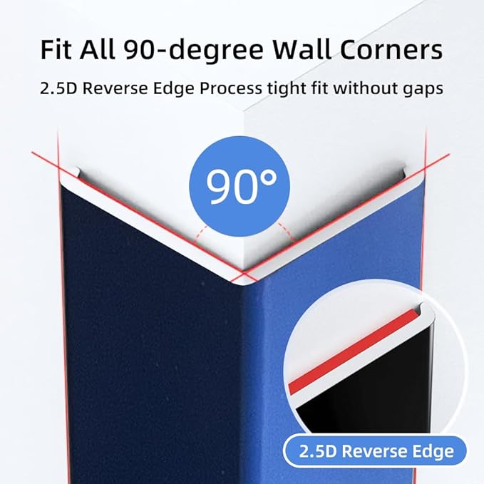 4 Pcs Aluminum Angle Corner Guards, 1" x 1" x 39.4" Metal Wall Corner Protector L-Shaped Molding Trim for Wall Door Frame Cabinet Protection Decoration, 2 mm Thickness, Blue