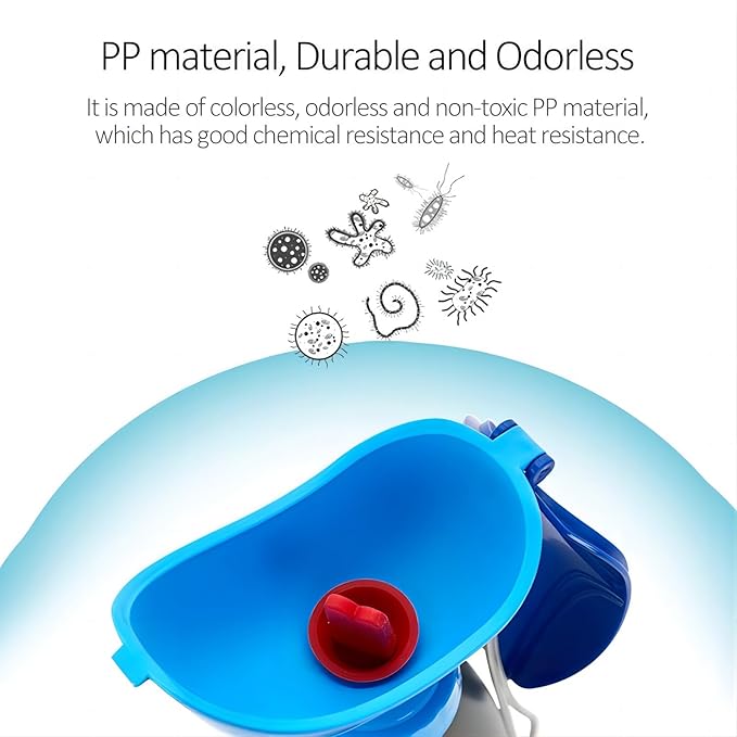 GREATLINK Travel Potty, Portable Leakproof Urinal Emergency Toilet Pee Bottle Cup Jar for Toddlers Kids Baby Boys and Potty Pee Training for Outdoor Car Travel Road Trip Camping Park Beach(1 PC Red)