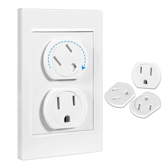 Outlet Covers (35 Pack) Child Proof Outlet Plug Covers Self-Closing Baby Proofing Outlet Protectors Upgraded Adhesive Design Safety Electrical Socket Caps