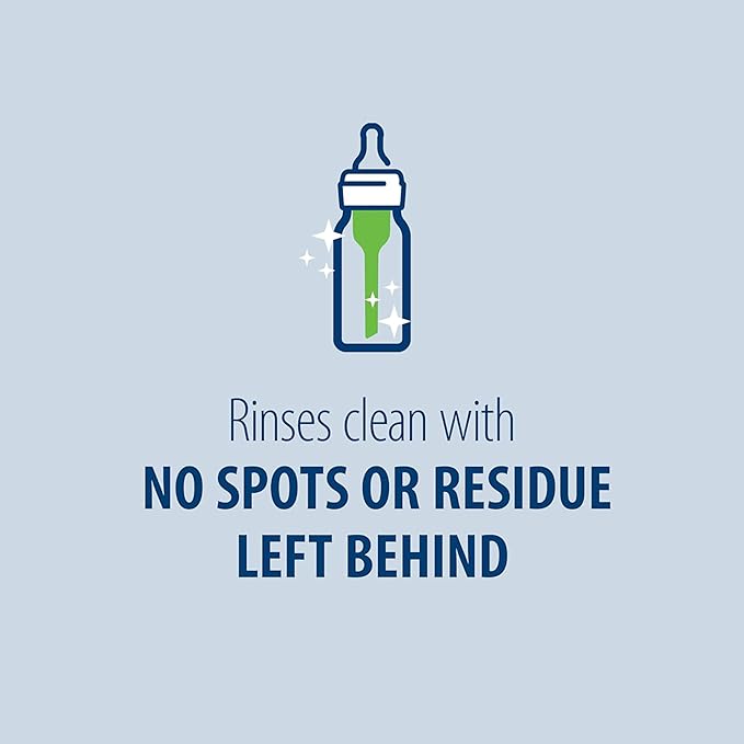 Dr. Brown's Natural Flow Anti-Colic Options+ Narrow Glass Baby Bottles, 8oz/250mL, with Level 1 Slow Flow Nipple, 2-Pack, 0m+ & Fragrance-Free Dish Soap, 16oz