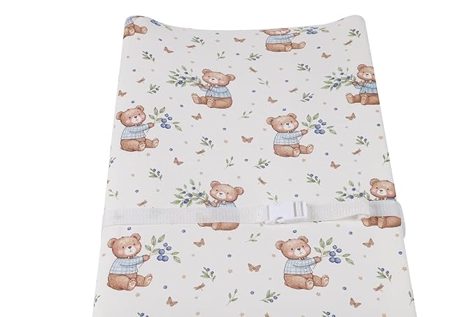 Changing Pad Cover Set 3 Pack Jersey Knit Ultra Soft for Baby Boys Girls Brown/Light Green/Bear Leaf