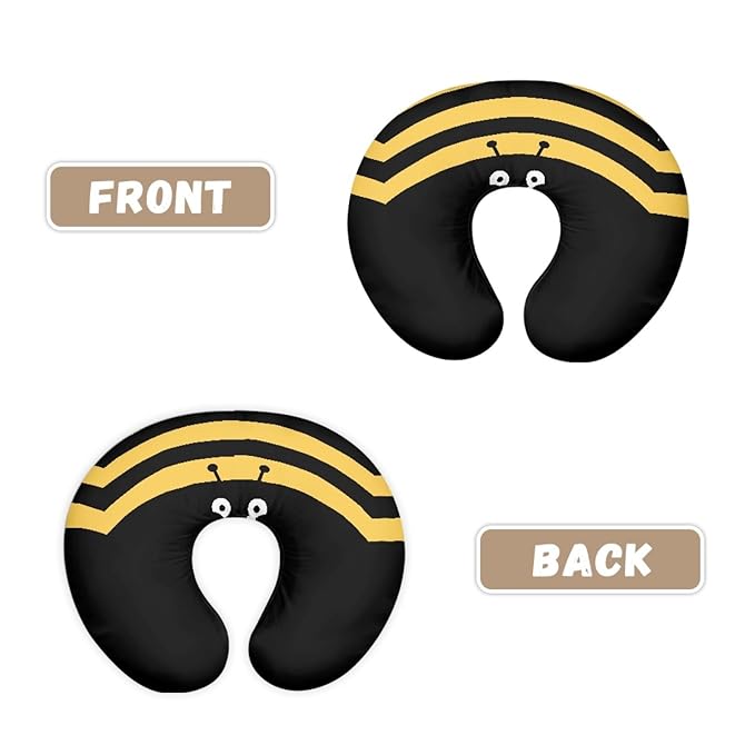 Forchrinse Cartoon Bee Nursing Pillow Cover Girls Cute Breastfeeding Pillow Case Infant Feeding Pillow Cushion Cover for Boys