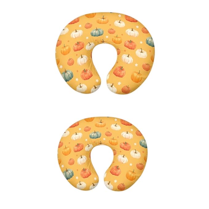 Fall Colored Pumpkins Baby Nursing Pillow Cover Ultra Soft Comfortable Newborn Nursing Pillow Case Washable and Easy to Clean Thanksgiving Decor