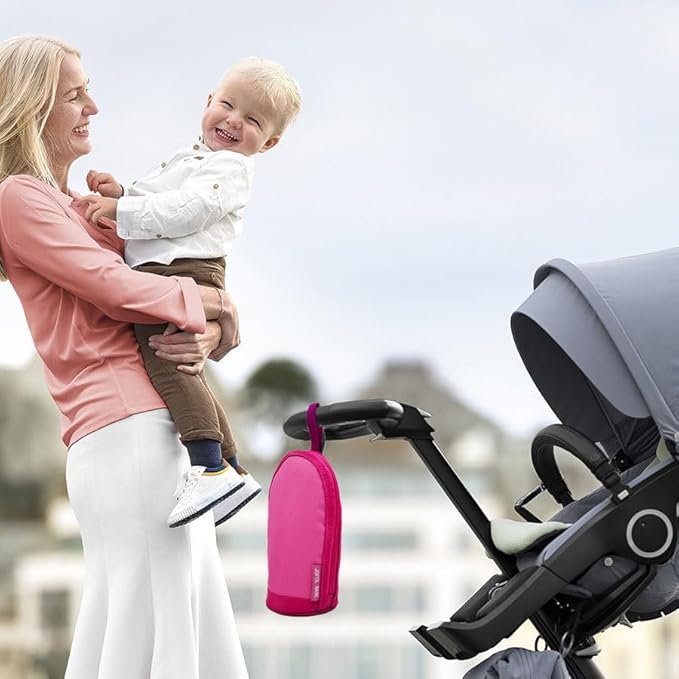 Breastmilk Cooler Bag - Insulated Baby Bottle Travel Bag for Daycare (Two Pieces, Red)