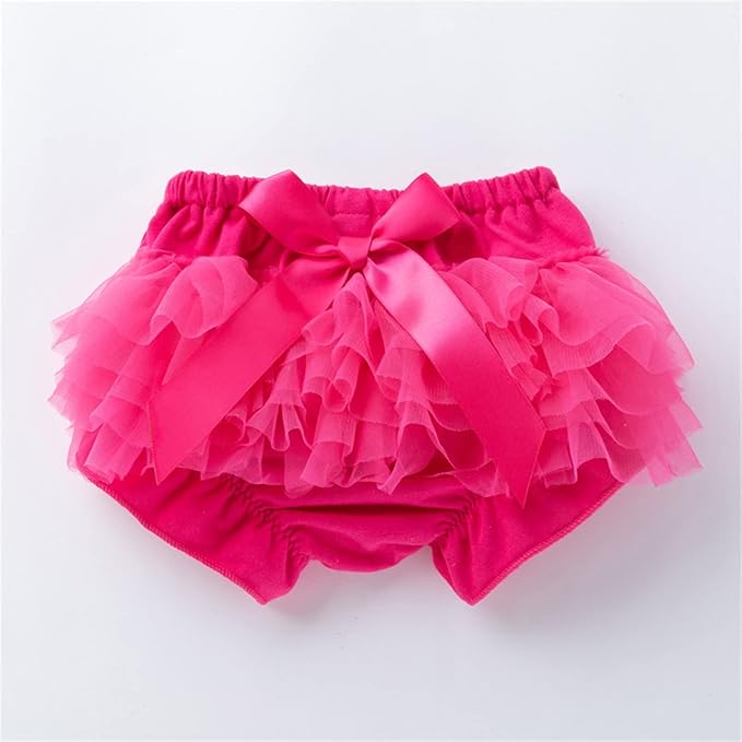 Infant Baby Girls Tutu Skirt Toddler Ruffled 𝐃iaper 𝐂overs Cute Lace Ruffled Tiered Bloomers Bubble Shorts Underwear