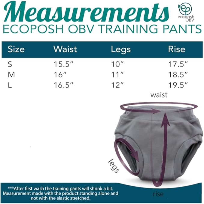 Kanga Care Ecoposh OBV Reusable Pull Up Toddler Underwear Potty Training Pants | Glacier Small 1T/2T