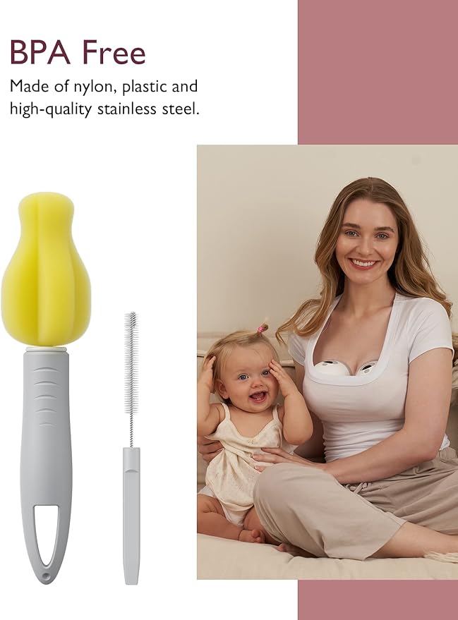 Momcozy M5 Cleaning Brush & Accessories Kit, Replacement Parts for Momcozy Breast Pump, 1 Pack