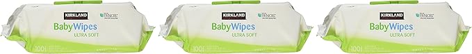 Kirkland Signature Baby Wipes Ultra Soft Unscented Strong Fiber Moisturizes Sensitive Skin Gently Cleanses Helps Maintain Product Purity and Freshness Helps Maintain Ideal Ph Extra Large Wipes with