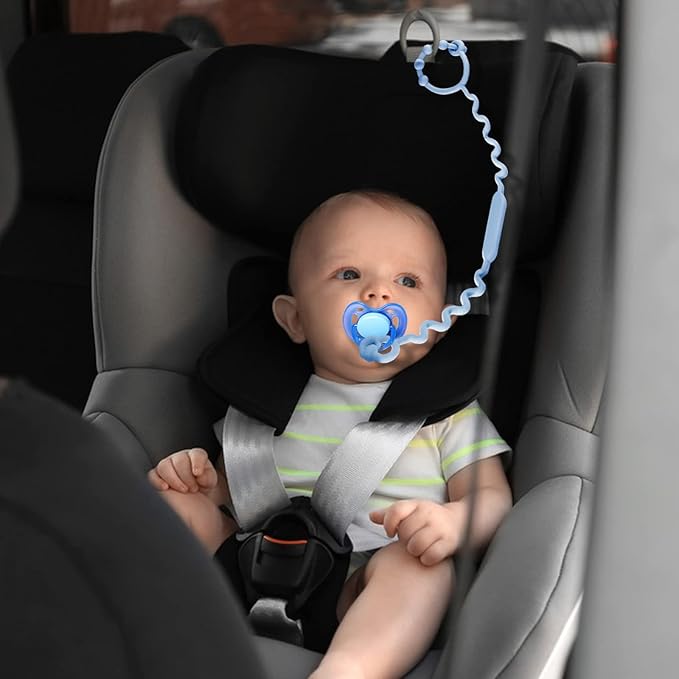Toy Straps, Silicone Toy Straps for Stroller, Toy Safety Straps for Toy, Sippy Cup Straps, Adjustable Toy Holder for Stroller, High Chair - BPA Free (Gray)