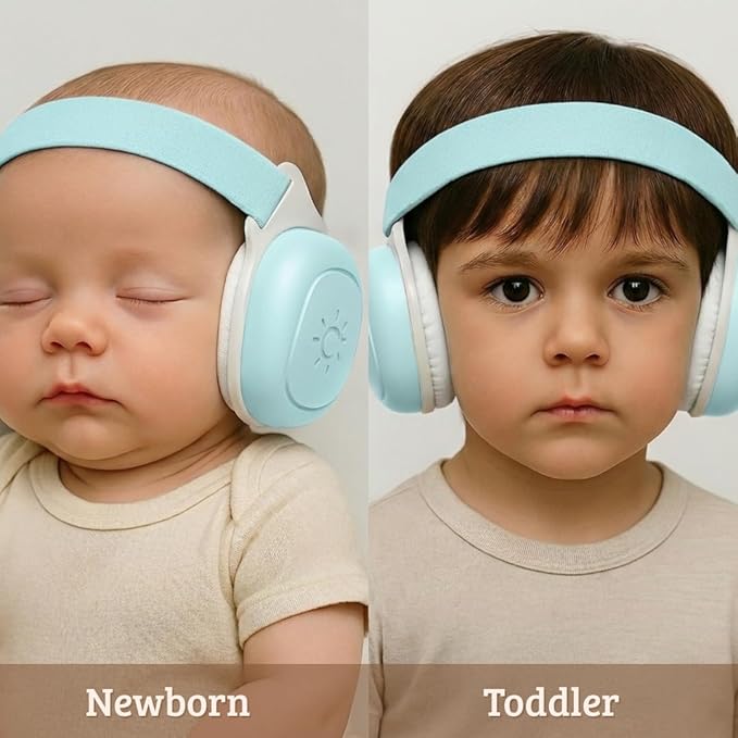 Baby Noise Cancelling Headphones – Infant & Toddler Ear Muffs 24 dB – Hearing Protection – Adjustable Newborn Ear Defenders.