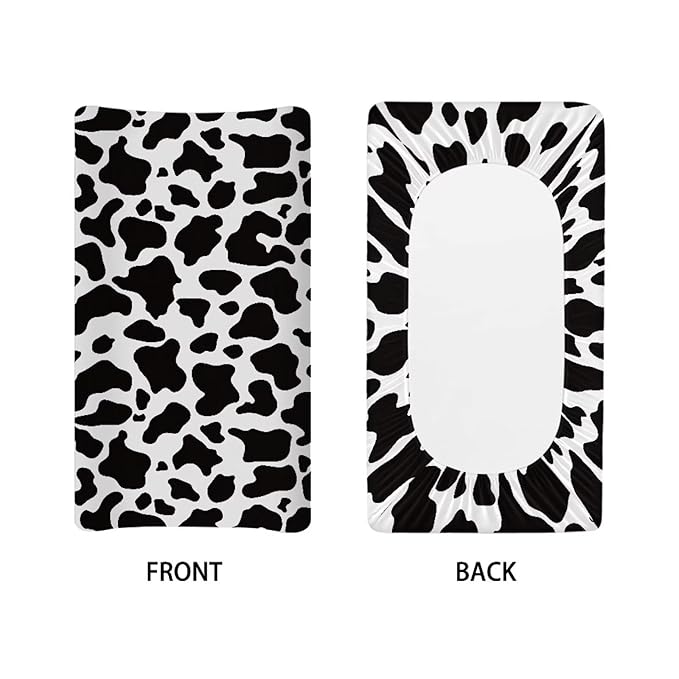 Cow Print Diaper Changing Pad Cover, Comfortable Infant Changing Table Cover Breathable Changing Mat Cover Baby Nursery Diaper Changing Pad Sheets