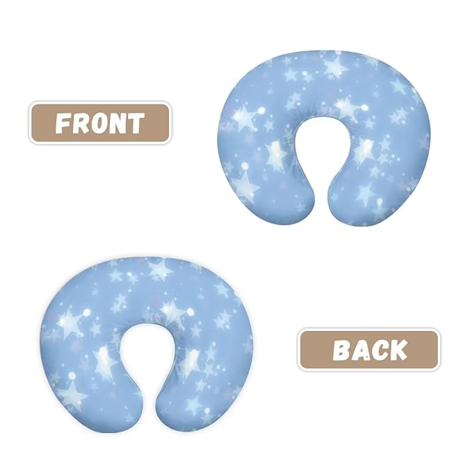 Nursing Pillow Cover Slipcover Blue Star Soft Maternity Breastfeeding Newborn Infant Feeding Cushion Cover Breathable Breastfeeding Cover for Nursing Pillow