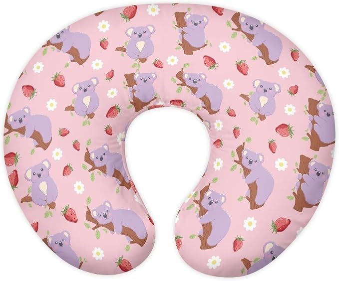 Koala Nursing Pillow Covers for U-Shaped Breastfeeding Pillow Cowhide Nursing Pillow Case Slipcover Hidden Zipper Design Soft and Skin-Friendly