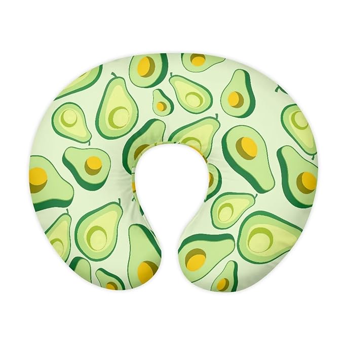 Green Avocado Nursing Pillow Cover, Slipcover for Cartoon Fruit Breastfeeding Pillows Soft Comfortable Slipcover for Baby Boy and Girls