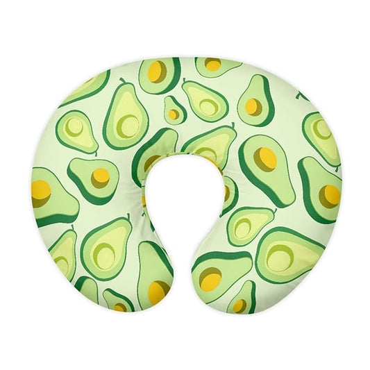 Green Avocado Nursing Pillow Cover, Slipcover for Cartoon Fruit Breastfeeding Pillows Soft Comfortable Slipcover for Baby Boy and Girls