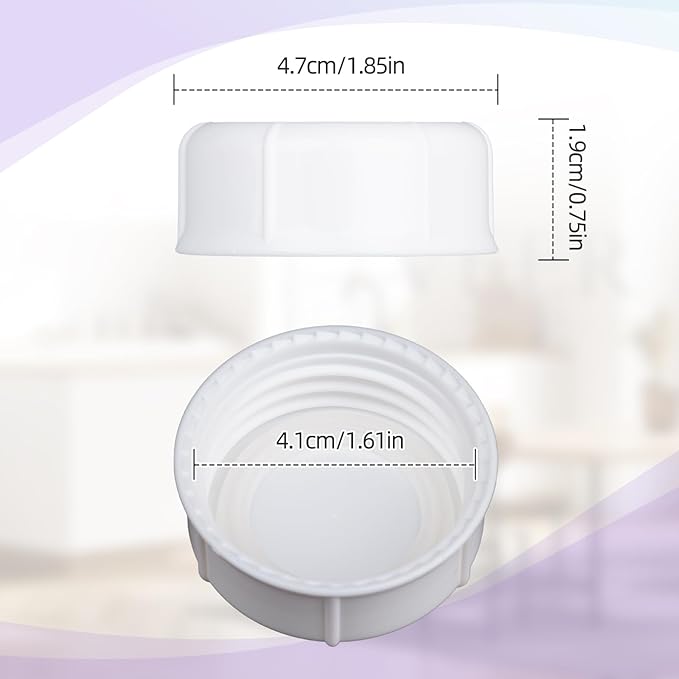 10pcs Narrow Baby Bottle Caps Compatible with Dr Brown's, Medela, Ameda Bottles Travel and Storage Baby Bottle Lids for Natural Flow and Options Natural Flow Cap Replace for Narrow-Neck Bottle (White)