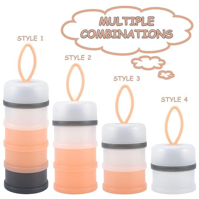 Accmor 2 Pack Baby Formula Dispenser On The Go, Stackable Non-Spill Portable Milk Powder Kids Snack Storage Container, BPA Free