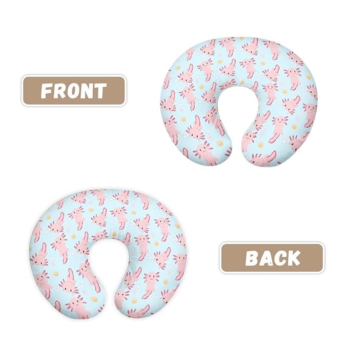 Pink Salamander Boy Girl Nursing Pillow Cover Baby Breastfeeding Slipcover Newborn Safety and Comfy Cover, 1 Pack