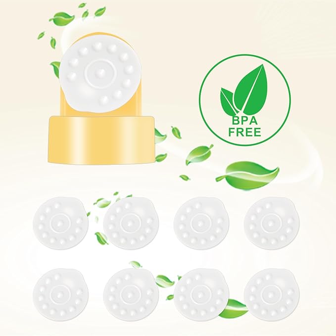8pcs Silicone Membrane Replacement for Medela, BPA Free Breast Pump Parts Spare Hand Accessories for Manual and Electric Style Valves Breast Pump Kit (White)
