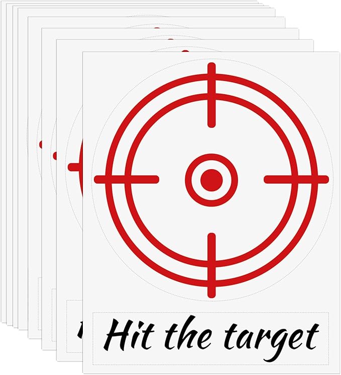 TESWEY 10PCS Toilet Target Aiming Stickers, Multicolor Target Design for Toilet Training, Bathroom & Restroom