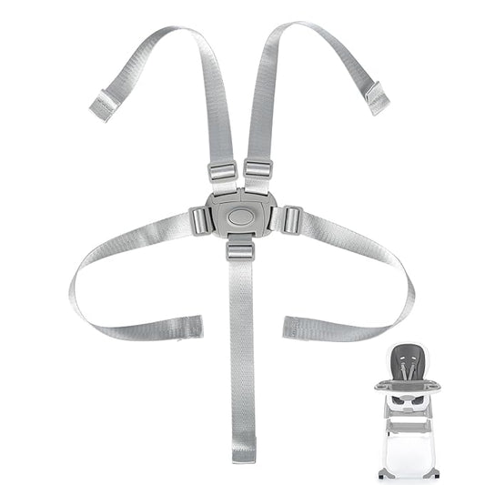 Adjustable High Chair Straps Replacement Compatible with Ingenuity for Most for Most 5 Point High Chairs,Secure Buckle,1PC