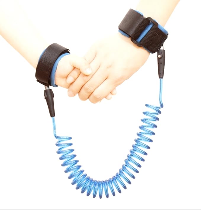 Xiaoyu 2 Colors Baby Anti-Lost Belt, 360 Degree Rotation, Child Walking Safety Toddler Harness, Blue & Orange, 2.5MM