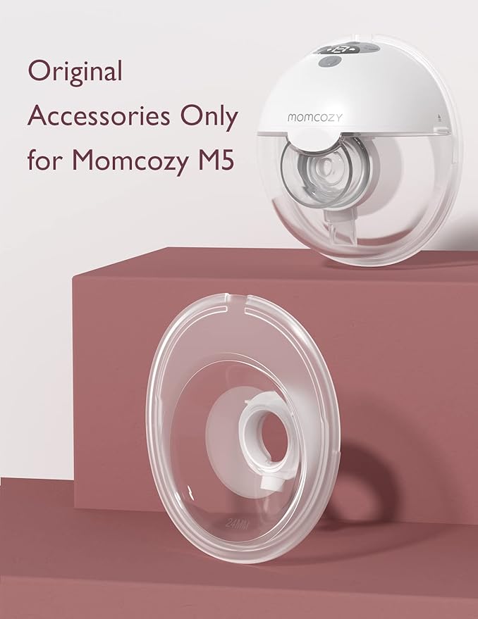 Momcozy M5 Double-Sealed Flange 24mm. Original M5 Breast Pump Replacement Accessories, 1PC (24mm)