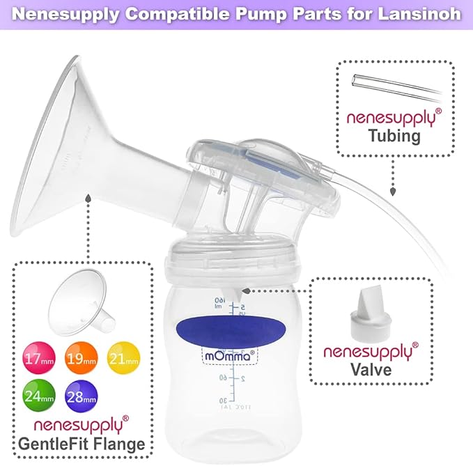 Nenesupply 28mm Flange Breastshield Compatible with Lansinoh Pump Parts and Breastpumps. Replacement to Lansinoh Flange 28mm Breastshield. Work with SignaturePro SmartPump Manual