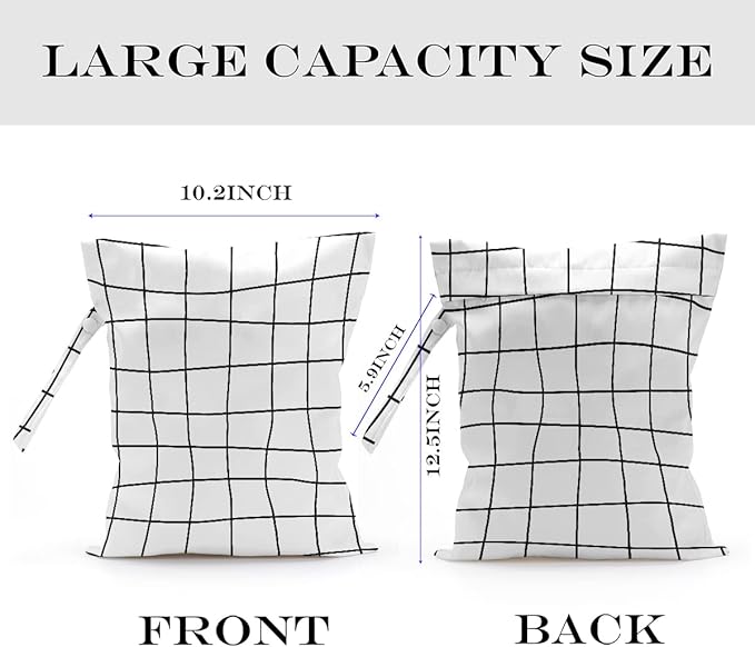 Wet Bag Wet Dry Bag for Swimsuit Travel Beach Pool Stroller Diapers Dirty Yoga Gym Clothes Waterproof Reusable