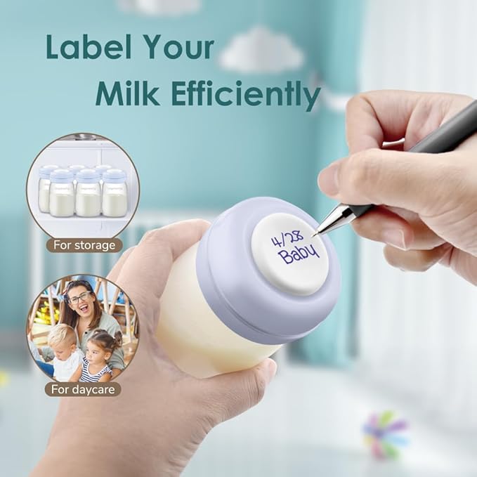 Maymom Wide Neck Breastmilk Collection n Storage Bottle 5.4 oz; Re-markable SureSeal Disc. Fits Spectra S2 Spectra S1 9 Plus.