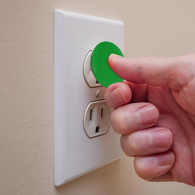 Pure Plant Green Color Outlet Covers (12 or 24 Pack) - Child Safety Electric Plug Protectors to Prevent Power Shock